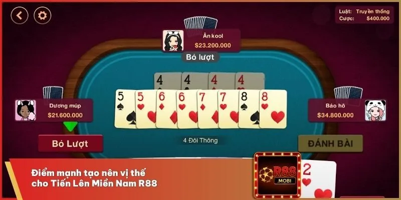 Tiến Lên Miền Nam R88 - Game Bài Dân Gian Số 1 Việt Nam 4 Game bài Tiến Lên R88 khẳng định vị thế dẫn đầu