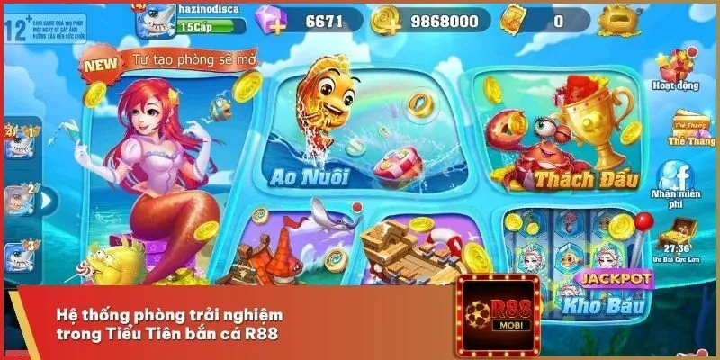 Bắn Cá Tiểu Tiên R88 - Hình Thức Giải Trí, Lời Khủng 3 Hệ thống phòng trải nghiệm trong Tiểu Tiên bắn cá R88